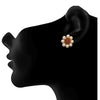 JFL - Traditional Ethnic One Gram Gold Plated Stone & Pearls Designer Stud Earring for Women & Girls.