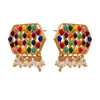 JFL - Traditional Ethnic One Gram Gold Plated Pearl Designer Earring For Women & Girls.
