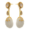 JFL - Fusion Ethnic One Gram Gold Plated kundan Floral Designer Earring for Women & Girls