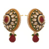 JFL - Traditional Ethnic One Gram Gold Plated Pearls Meenakari Designer Earring for Women & Girls