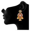 JFL - Traditional Ethnic One Gram Gold Plated Meenakari Kundan & Pearl Designer Earring For Women & Girls.
