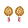 JFL - Intricating Designer One Gram Gold Plated Earring Studded with Kundan & Stone Dangler for Women