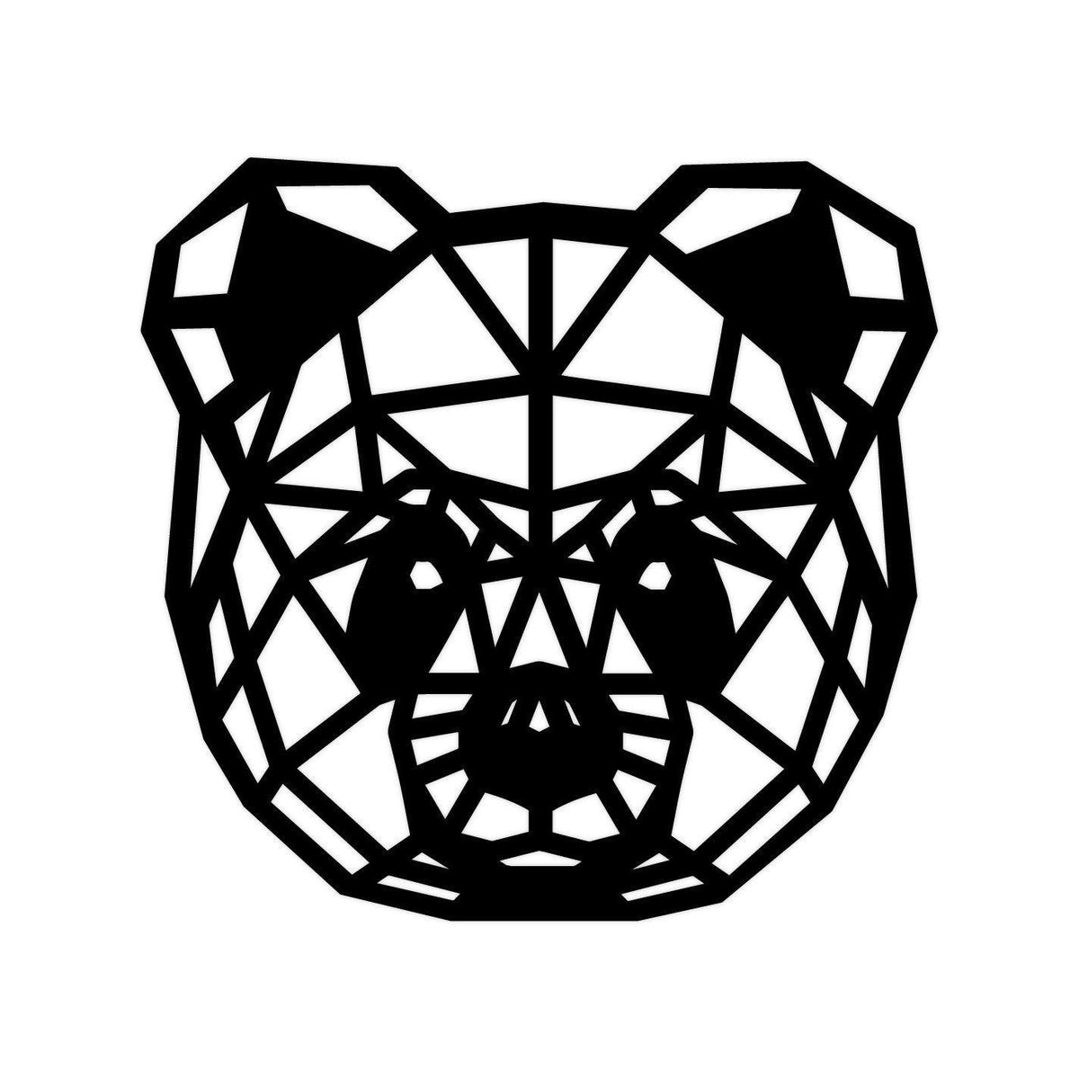 herten Succes Verduisteren Geometrische Dieren Panda Zwart - WoodWideCities