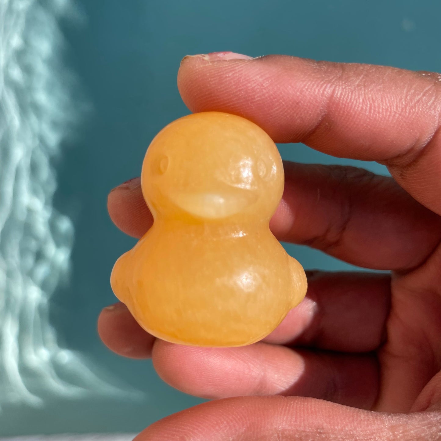 Orange Calcite Rubber Duckie