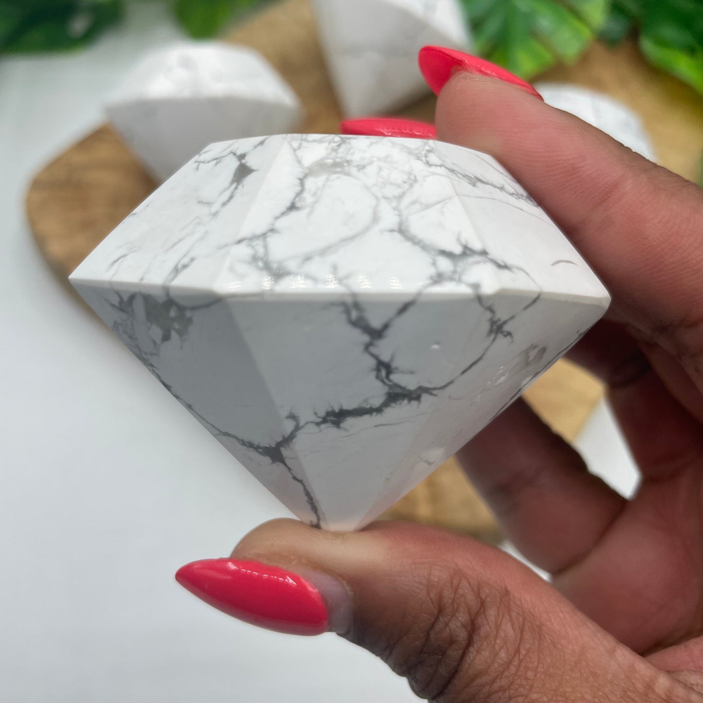 White Howlite Diamond
