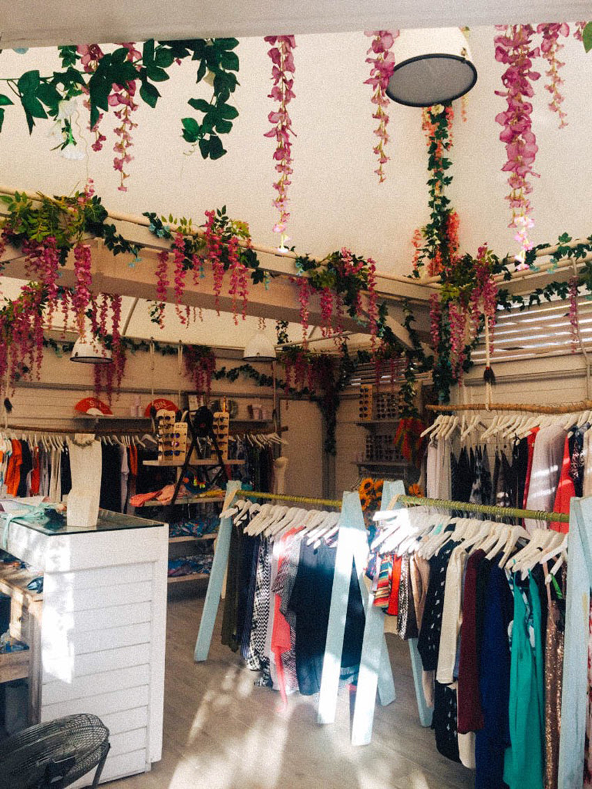 inside Ocean Beach boutique