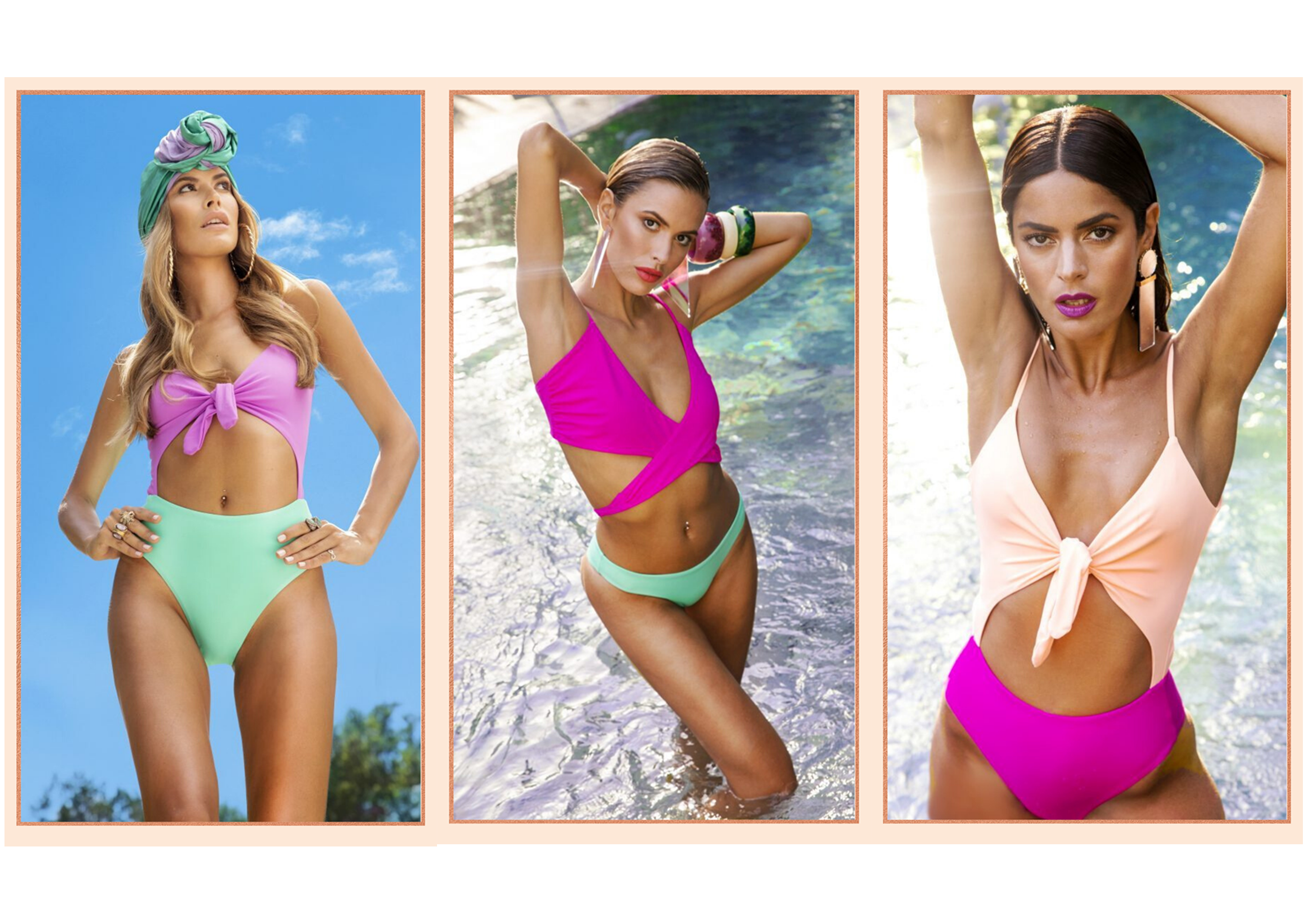 Dancing Leopard models wearing SS19 swimwear range