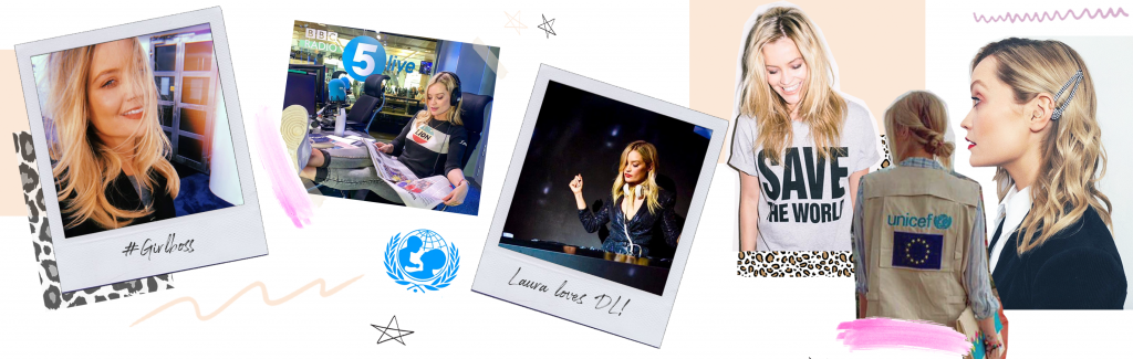 collage of photos of Laura Whitmore