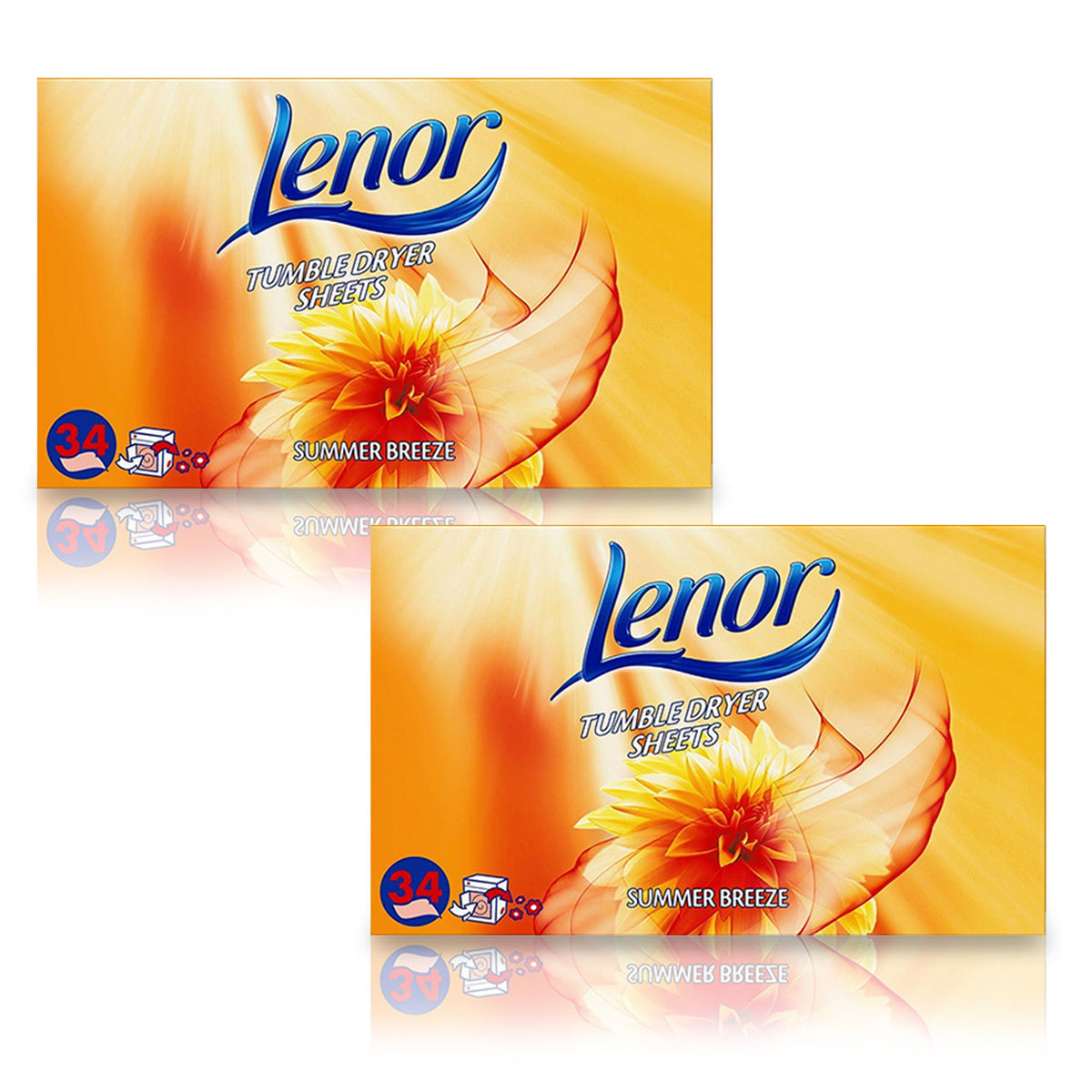 Details about   Lenor Tumble Dryer Sheets Freshen Laundry Washing Summer Breeze & Spring 