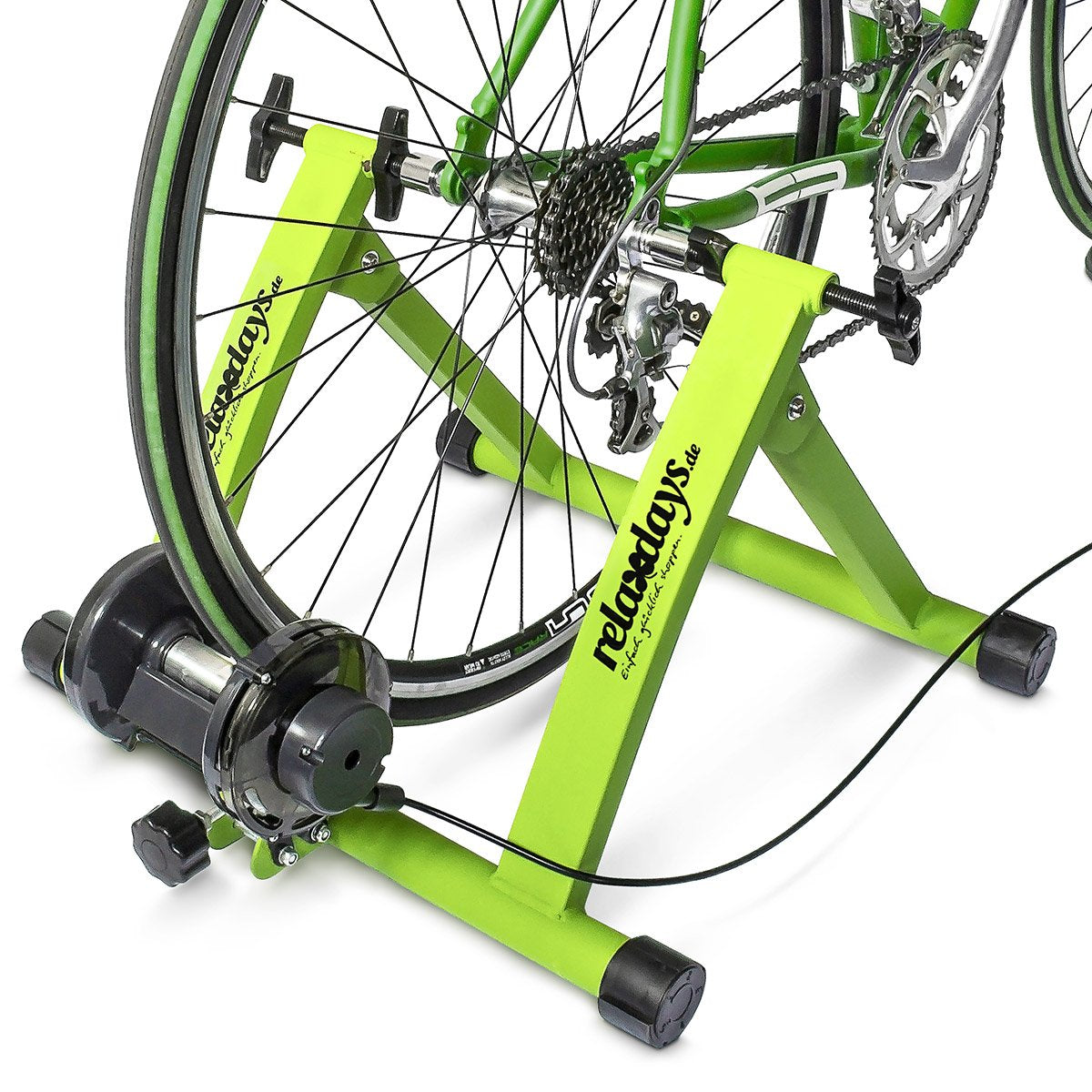 relaxdays indoor bicycle resistance trainer