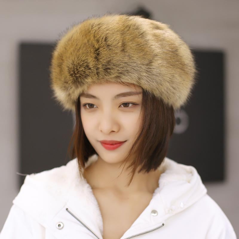 faux fox fur hat