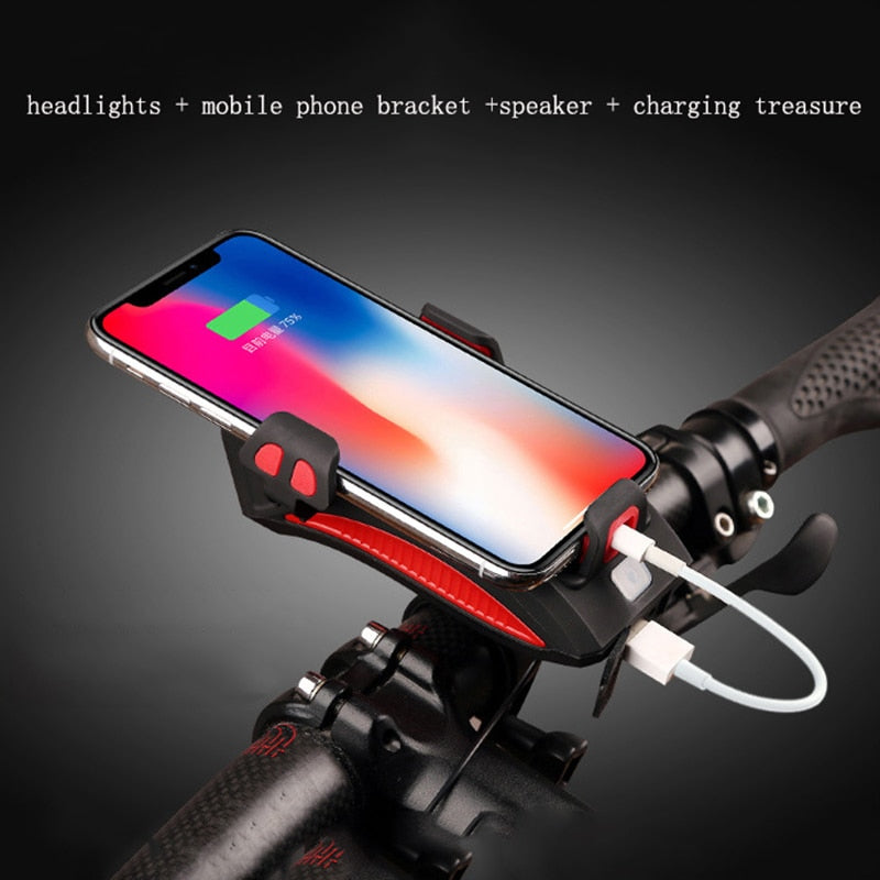 bike phone holder charger and light