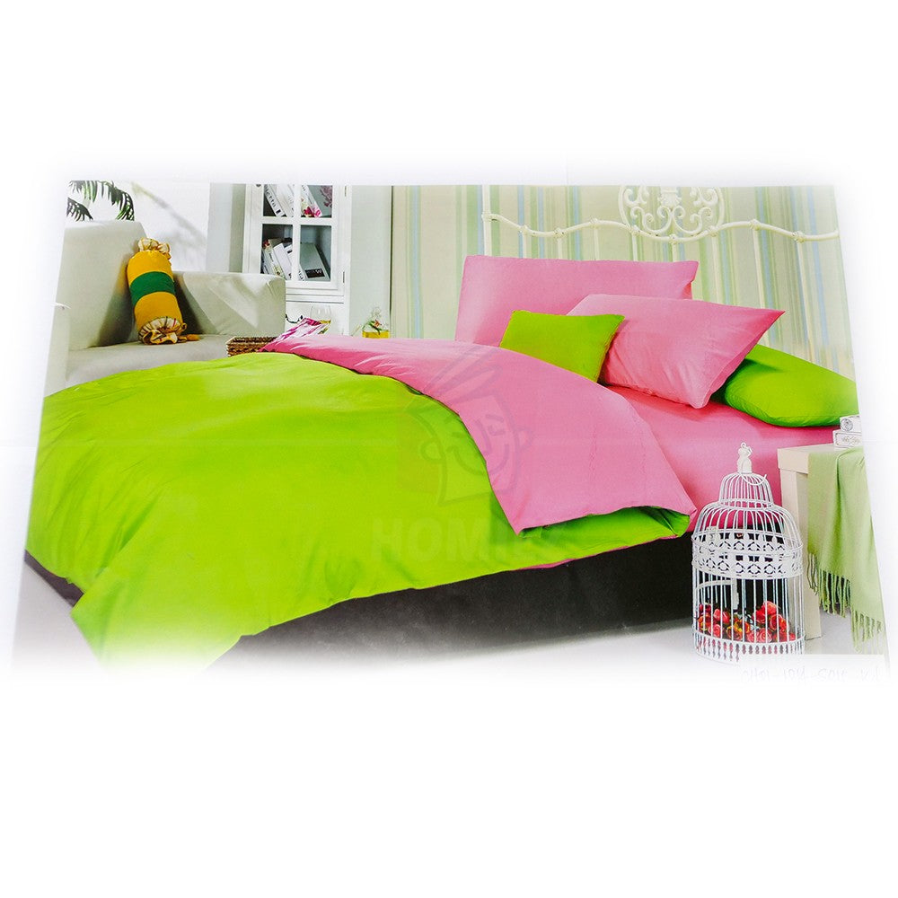 Kelly Green Bedding Set 4 Piece Cotton Double Set Without Duvet