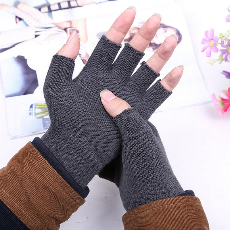 half finger gloves men