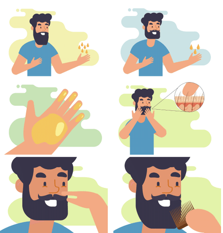steps to apply beard oil