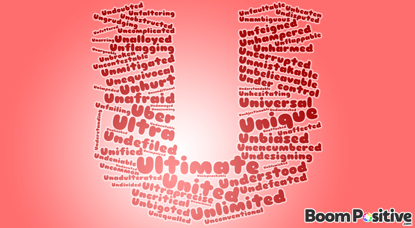 Positive adjectives that start with U "uplifting words" – Boom Positive