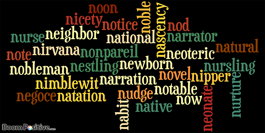 Positive nouns that start with N "letter n naming words" – Boom Positive