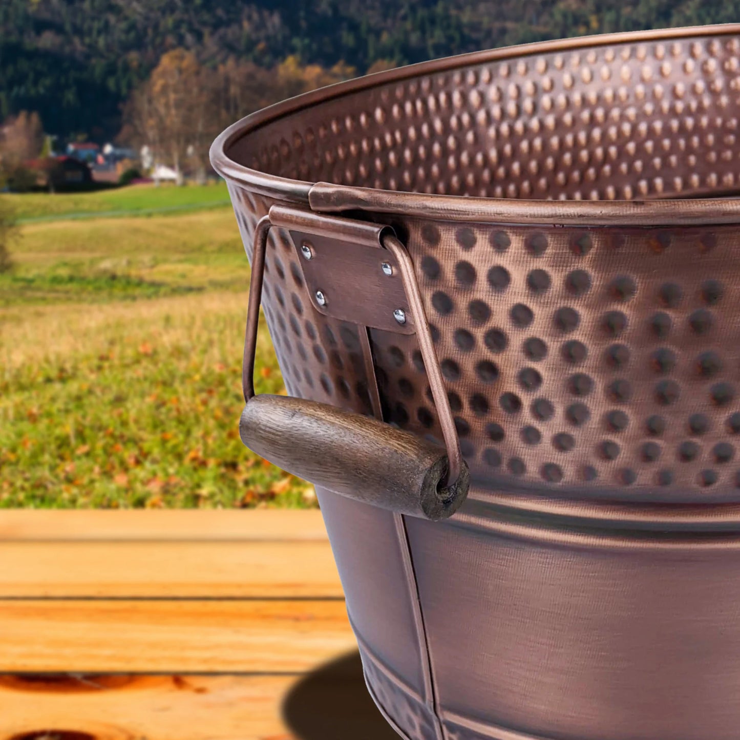 BREKX Remington Hammered Beverage Tub in Antique Copper