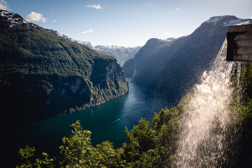 Geiranger fjord and seven sisters waterfall, Norway. Photo by Carl van den Boom