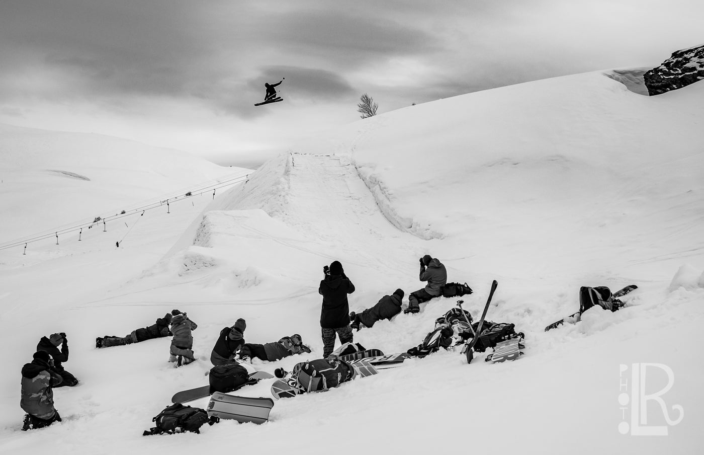 Vernon Deck teaching snowboard photography
