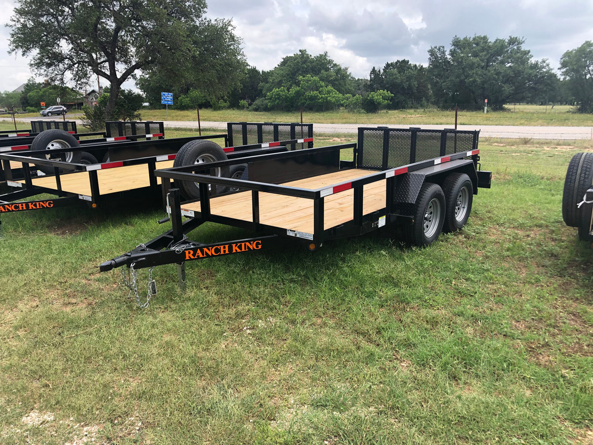 Ranch King 6x12 Double Axle Utility Trailer with bifold- 2171