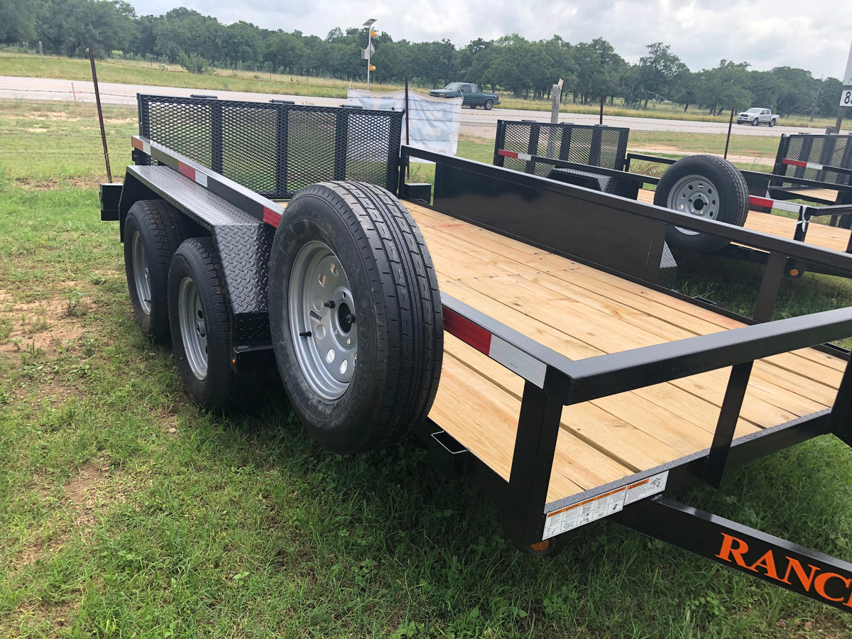 Ranch King 6x12 Double Axle Utility Trailer with bifold- 2171