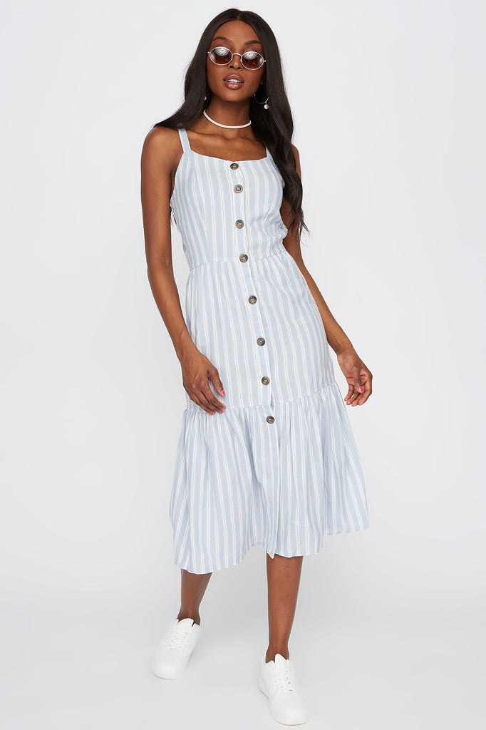 frill hem maxi dress