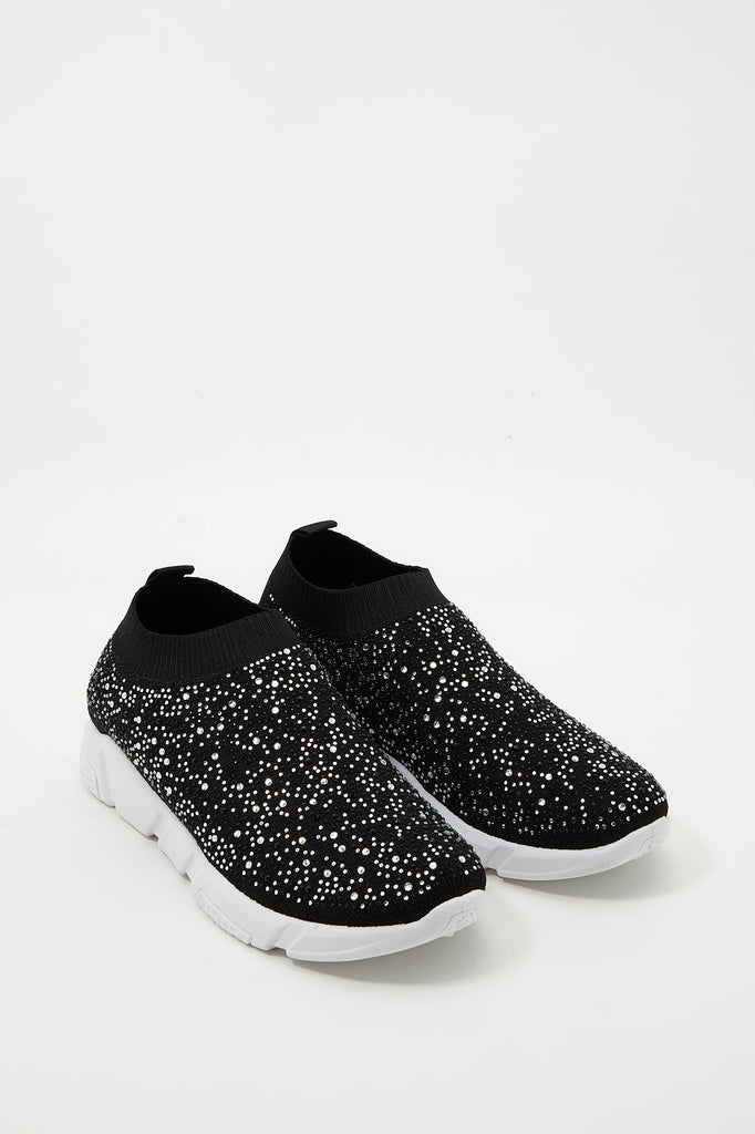 rhinestone sock sneakers