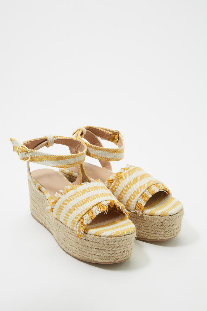 Canvas Platform Espadrille Wedge Sandal 