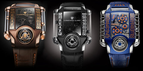 Christophe Claret X-TREM-1 Watches in Rose Gold, Black, and Blue