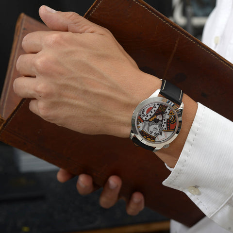 King XL 45mm Watch on Wrist with white dress shirt