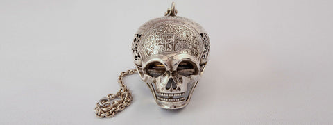 Mary Queen of Scots Memento Mori Death's Clock Pocket Watch