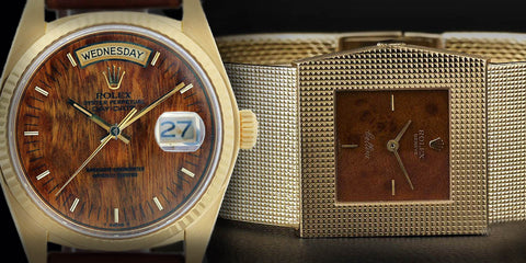 Vintage Rolex President Cellini Watches Wood Dials