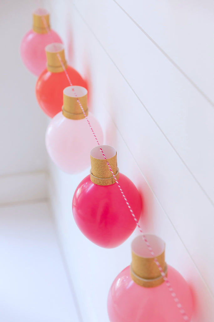 DIY Balloon Christmas String Lights