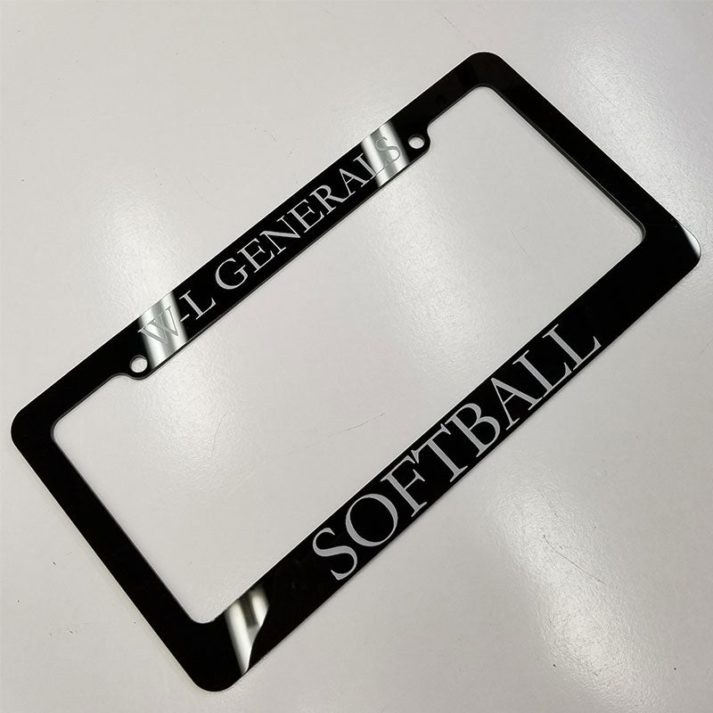W-L Generals Softball License Plate Whole Frame
