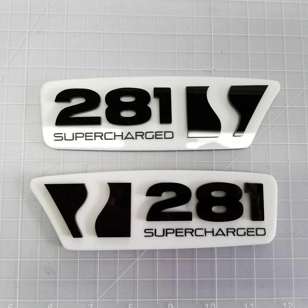 281 supercharged emblem