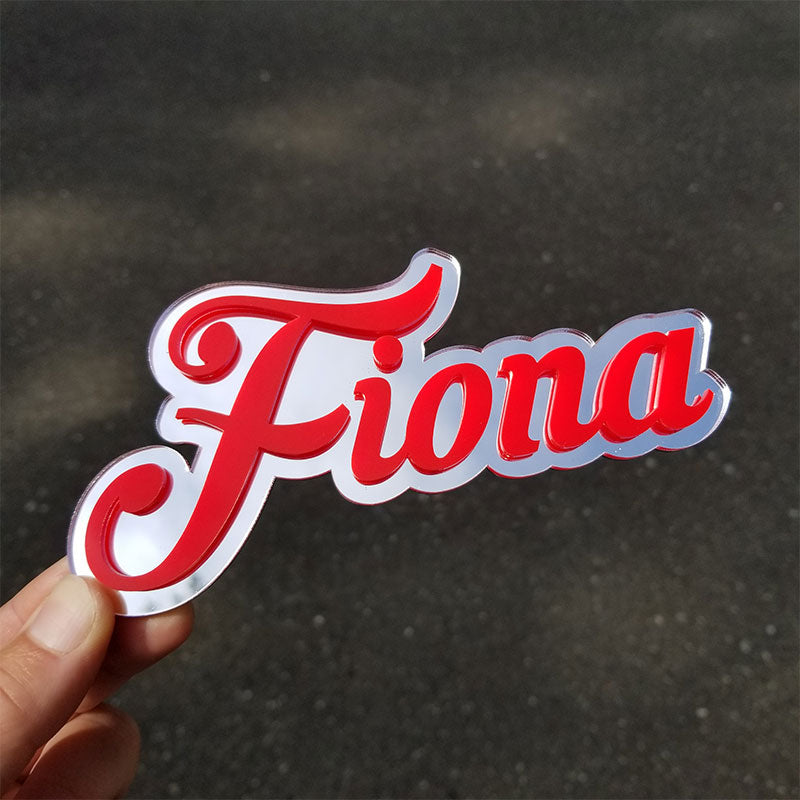 Fiona car badge