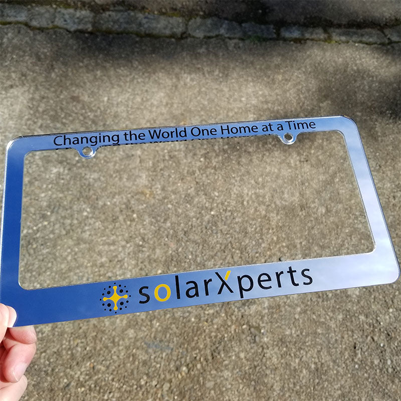 SolarXperts license plate frame