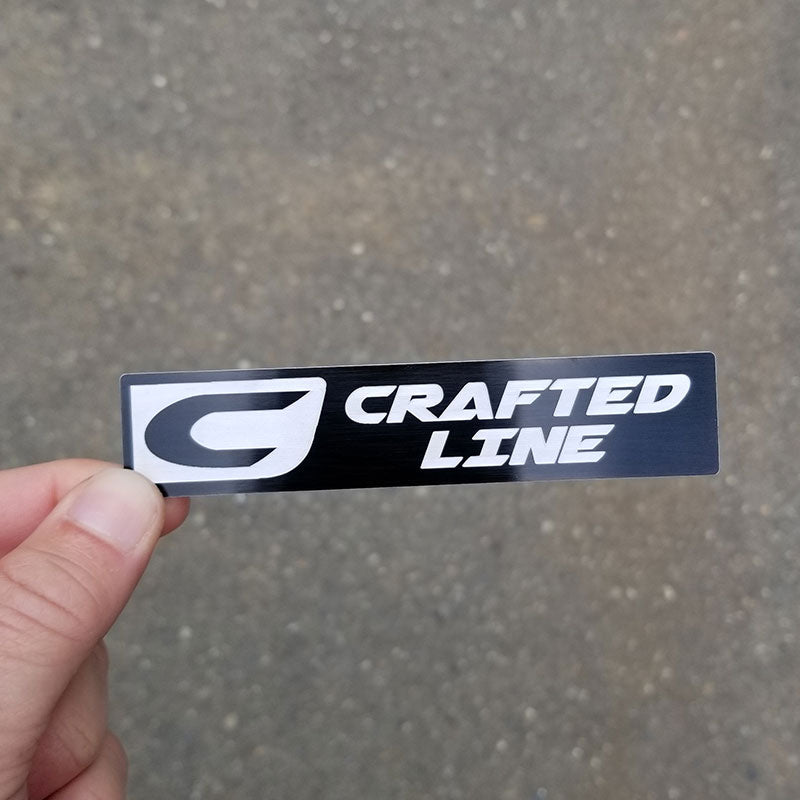black with white engraving crafted line emblem