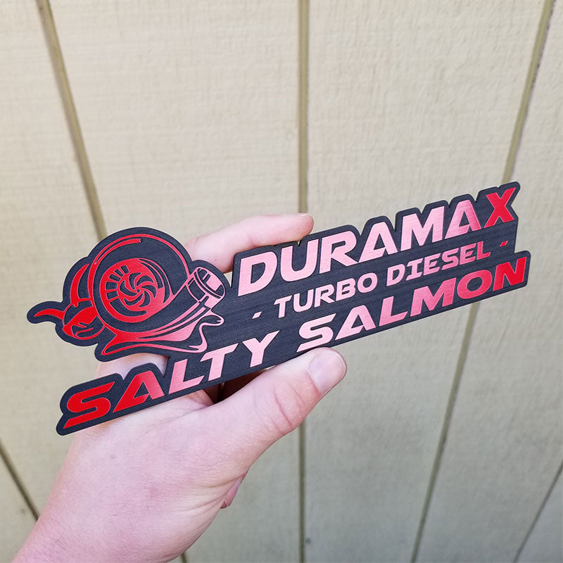 salty salmon turbo diesel emblem