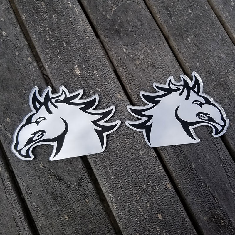 Bucking Bronco Chrome Horse Emblem Set