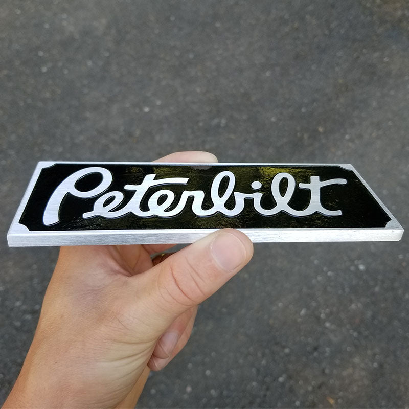 custom emblem engraved billet aluminum