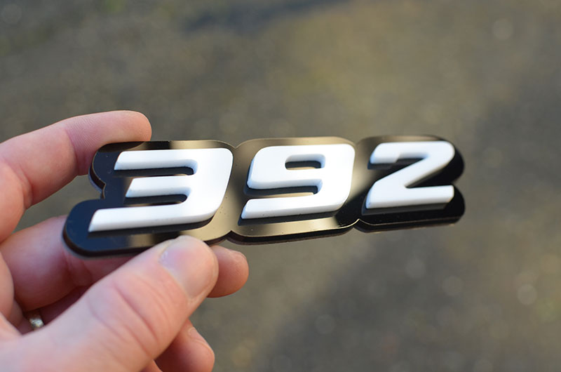 two layer engine displacement badge