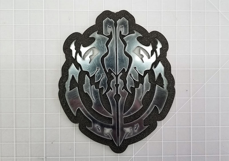 Emblem placed inside template