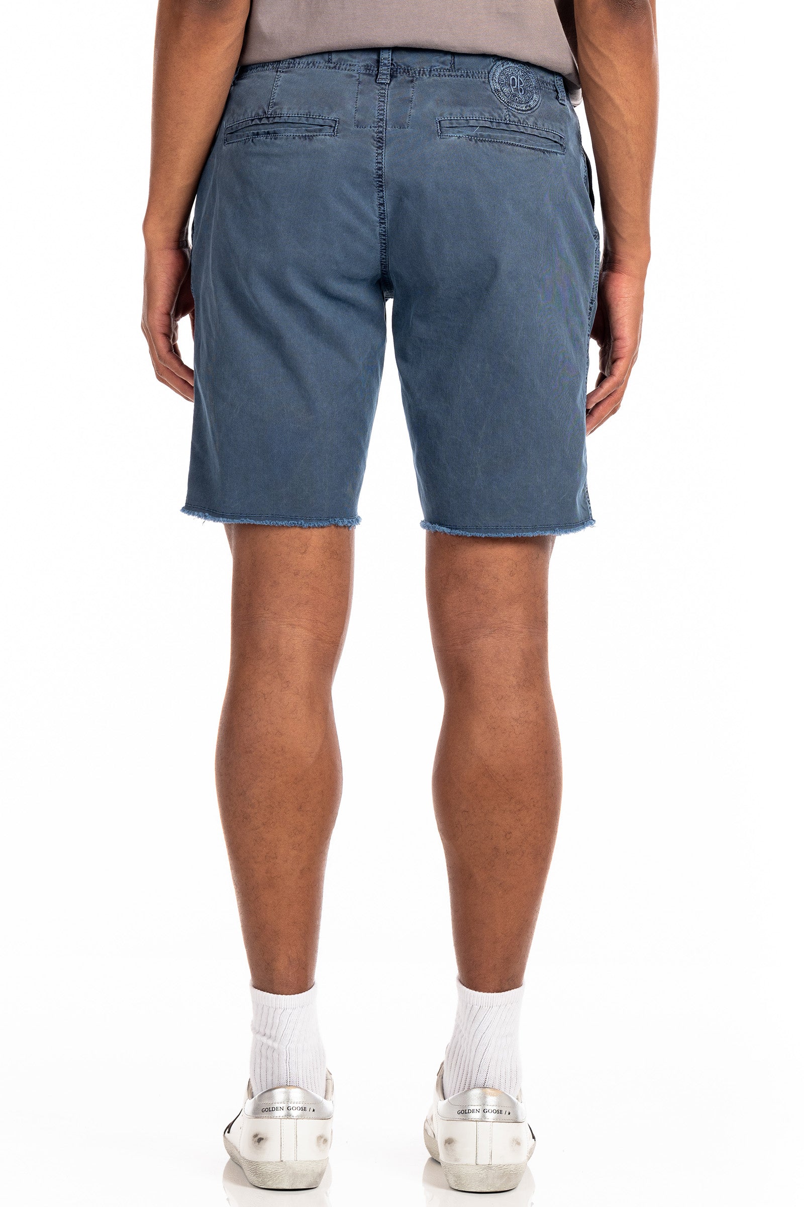 Original Paperbacks Brentwood Chino Short in Slate on Model Cropped Back View
