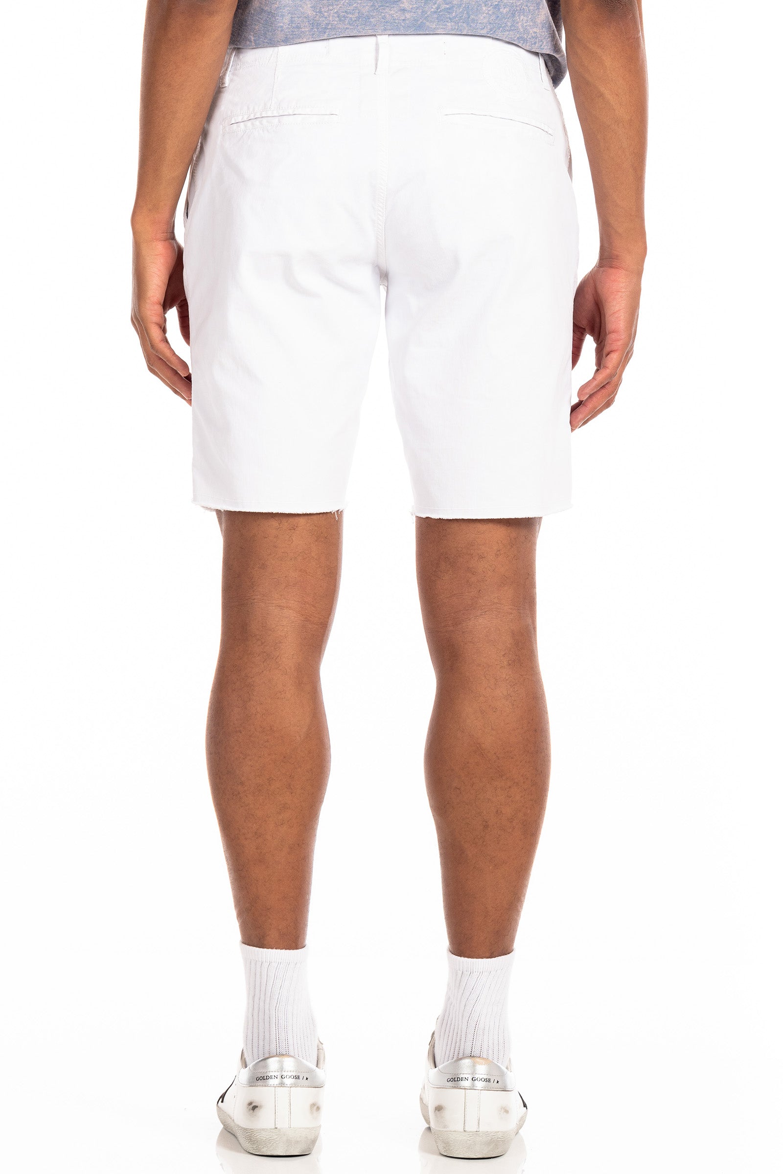 Original Paperbacks Brentwood Chino Short in White on Model Cropped Back View