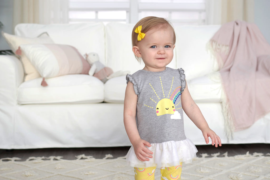 Toddler girl wearing Gerber's® Sunshine toddler girl's outfit