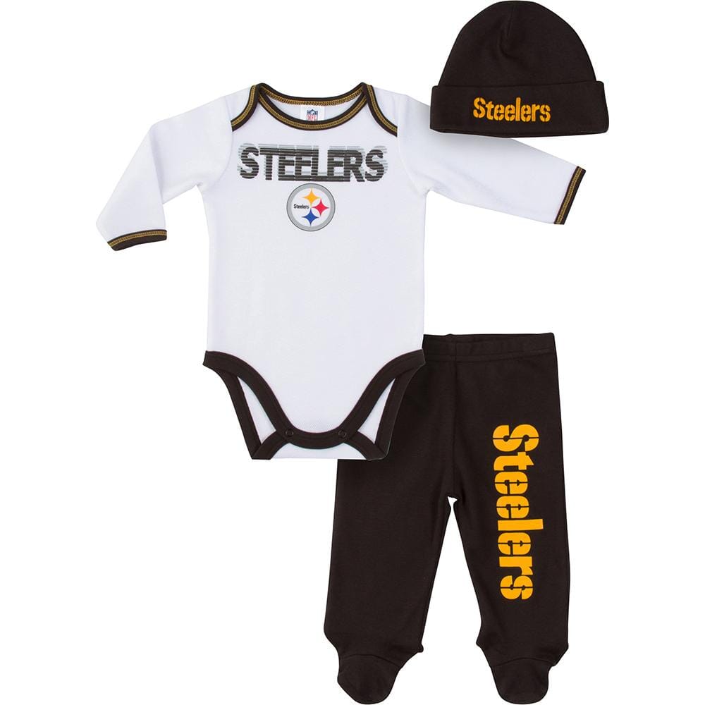 NFL Pittsburgh Steelers unisex-baby Short-Sleeve Tee, Black, 18 Months