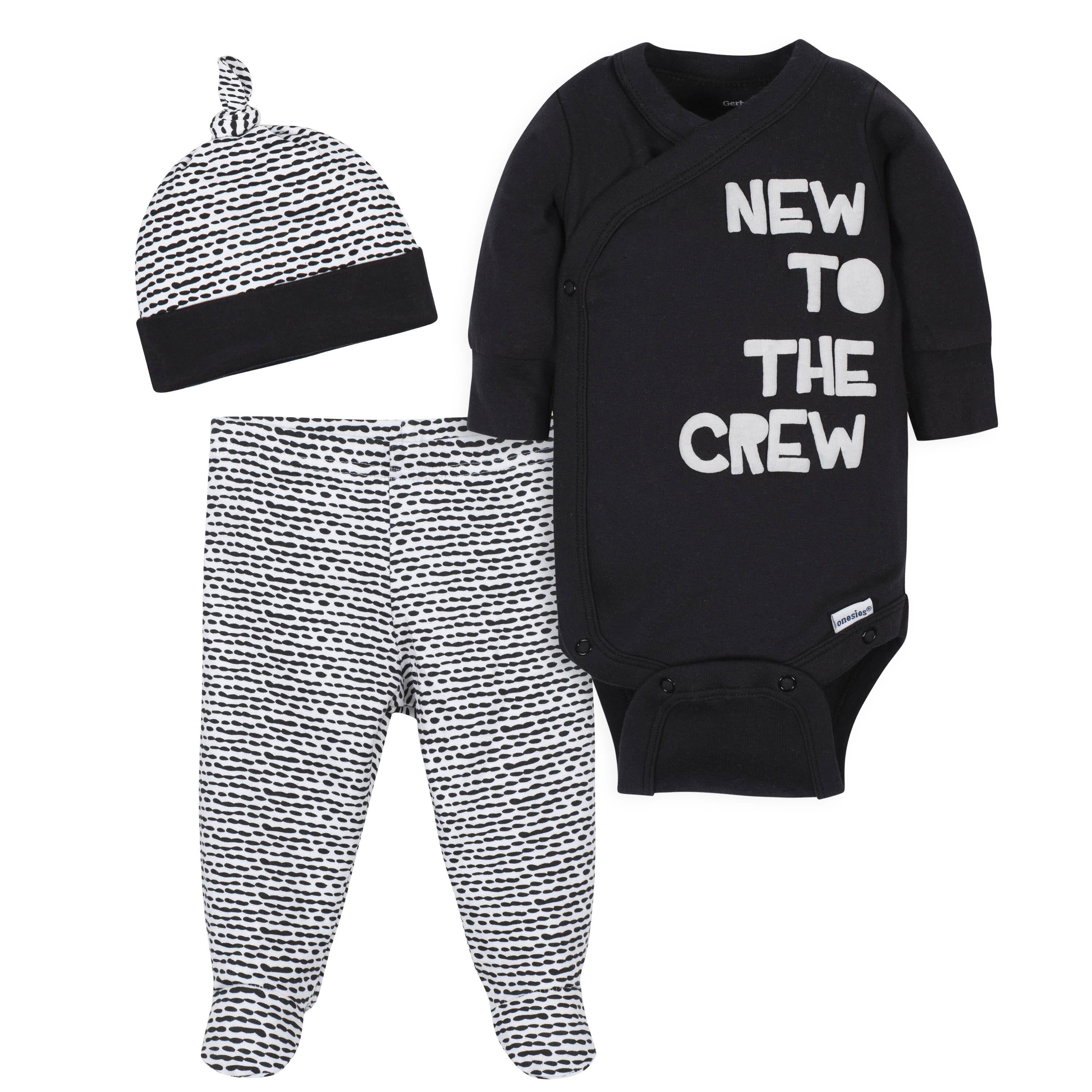 new to the crew baby outfit