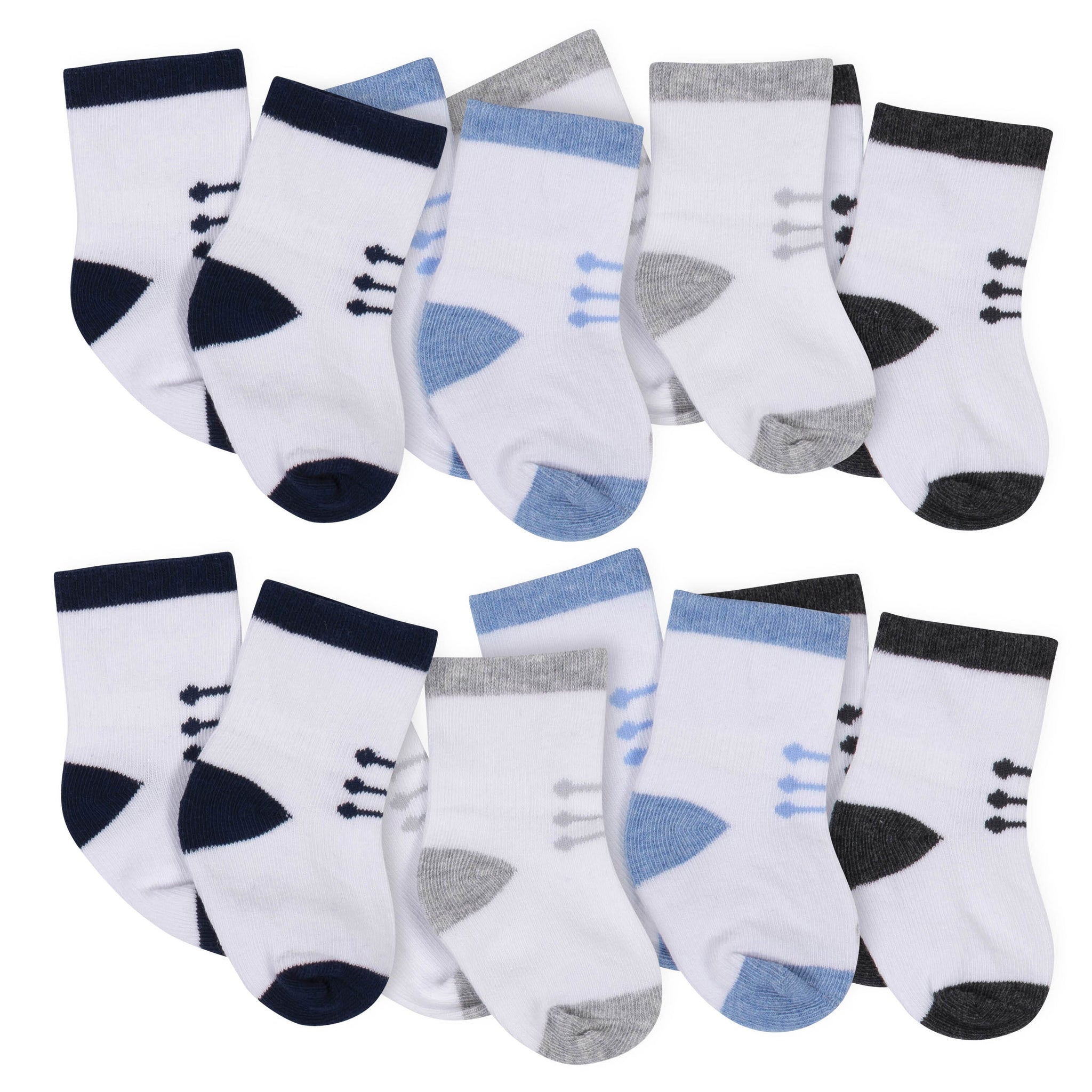 Boys' 8-Pack Wiggle Proof Jersey Crew Socks - Boy